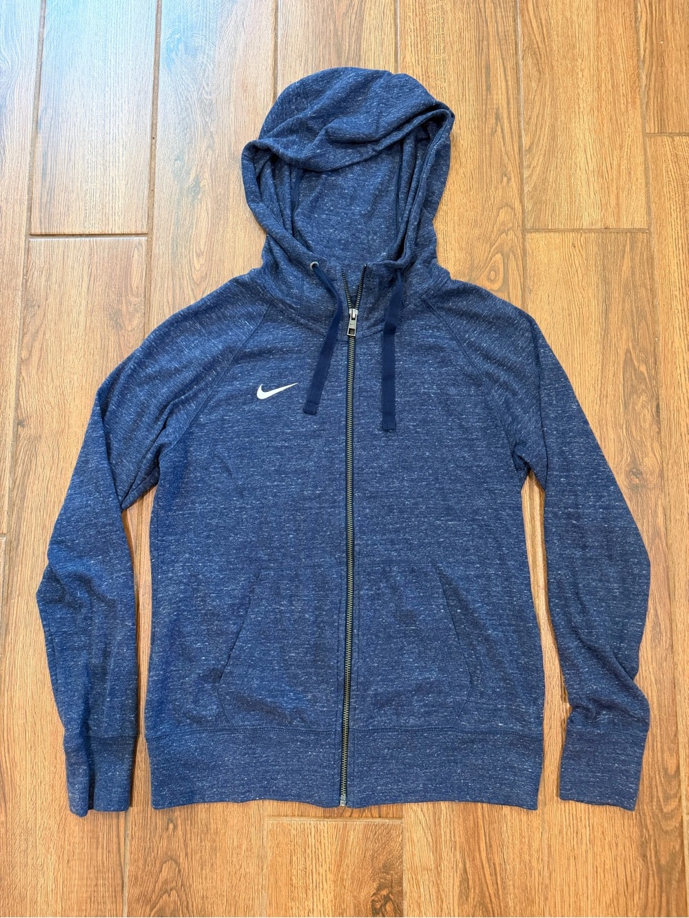 Nike Women's Heather Navy Zip-Up Hoodie Jacket Size M